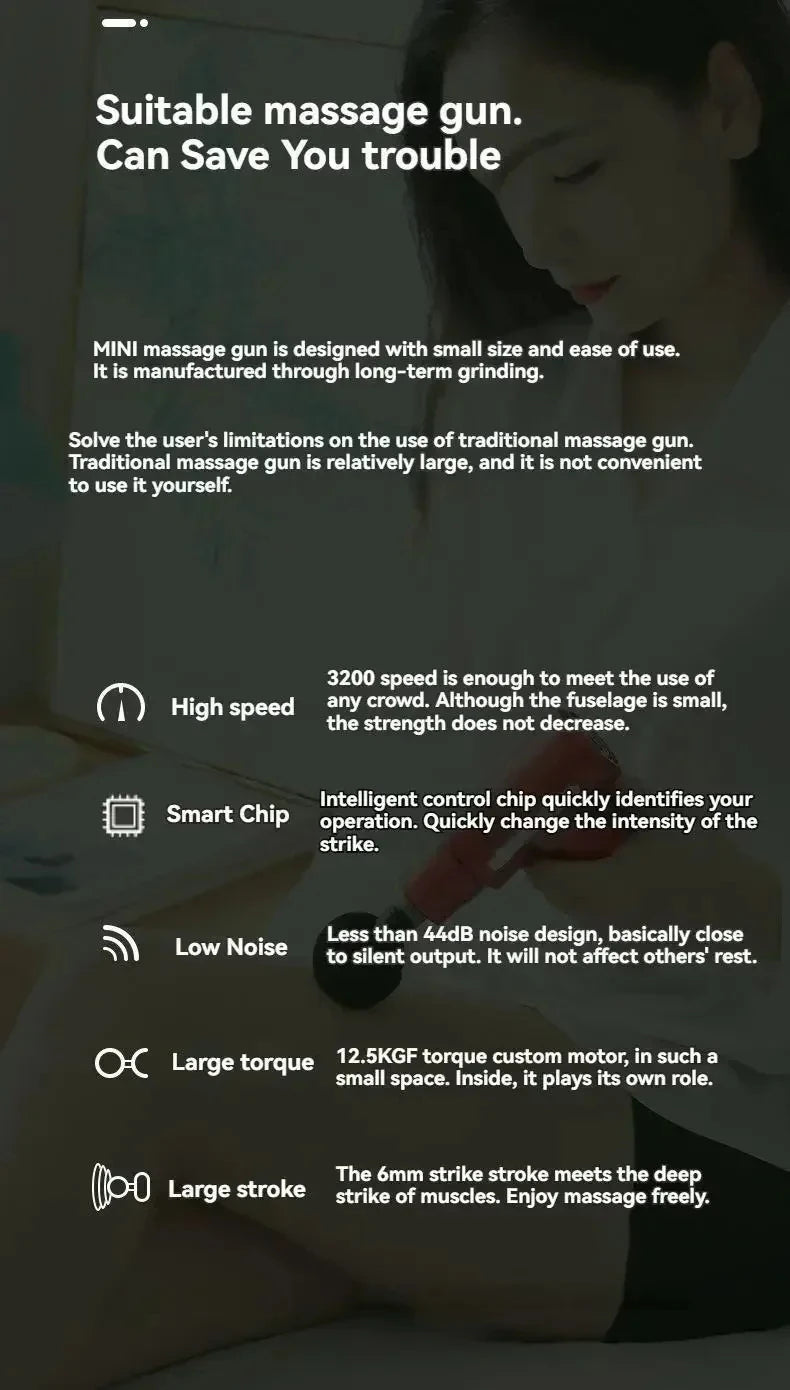 Deep Tissue Mini Massage Gun – Portable Muscle Recovery Device